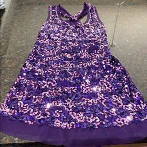 Purple sequin tank top